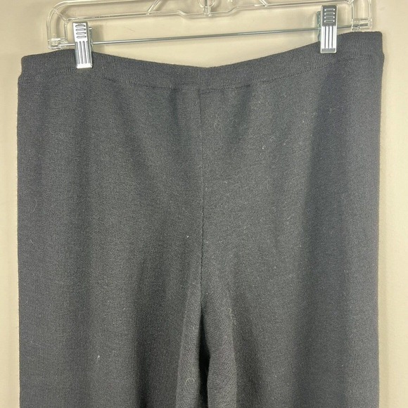 Eileen Fisher Black Wide Crop Pant Size M NWT Washable Wool Pull On - Picture 8 of 11